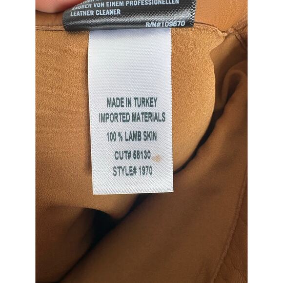 Citizens Of Humanity Calista Curve Leather Pants Size 26 Camel Barrel Leg - Picture 7 of 15